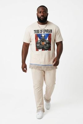 100% Cotton Tribe of Ephraim Sand Shirt White Fringes