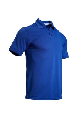 Royal Blue 100% Polyester Short Sleeve Solid Color White Fringes