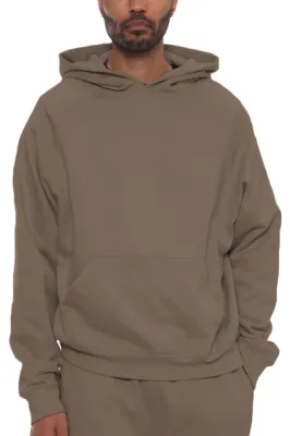 100% Cotton Premium Heavyweight Cross-Grain Hooded Sweatshirt Coffee