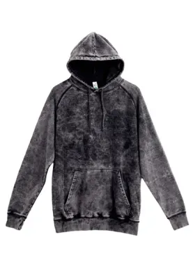 Vintage Raglan 100% Cotton Premium Heavyweight Hooded Cloud Black