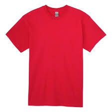 100% Cotton Red T Shirt Solid Colors