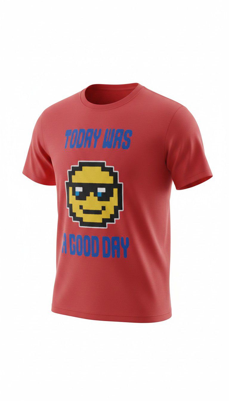 Today Was A Good Day Red Tee White Fringes