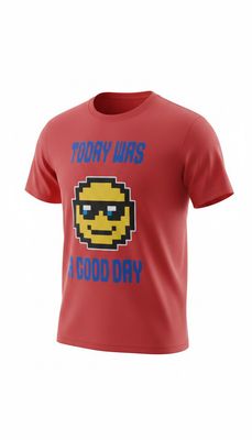 Today Was A Good Day Red Tee White Fringes