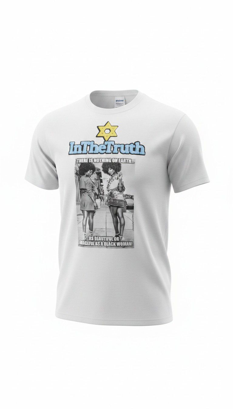 There Is Nothing On Earth As Beautiful Or Graceful As A Black Woman White Tee Black Fringes