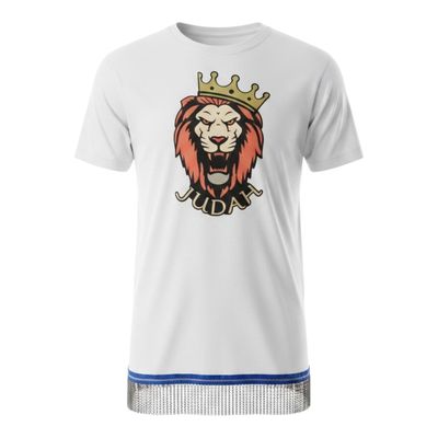 Lion Of Judah Stitch Work Black Fringes