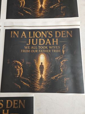 Judah Has Dealt Treacherously with The Daughter of Zion Red Tee White Fringes Tobit 4:12 Malachi 2 11