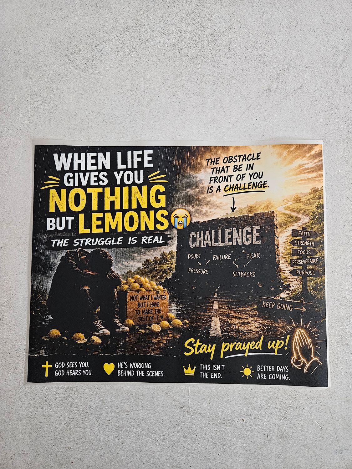 When Life Gives You Nothing but Lemons Stay Prayed Up! Philippians 4:13