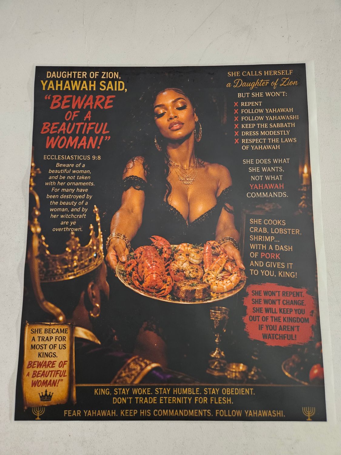 Daughter of Zion Yahawah Said Beware of a Beautiful Woman! Ecclesiasticus 9:8