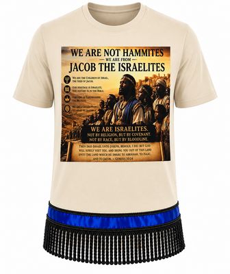We Are Not Hammites Sand Tee Black Fringes