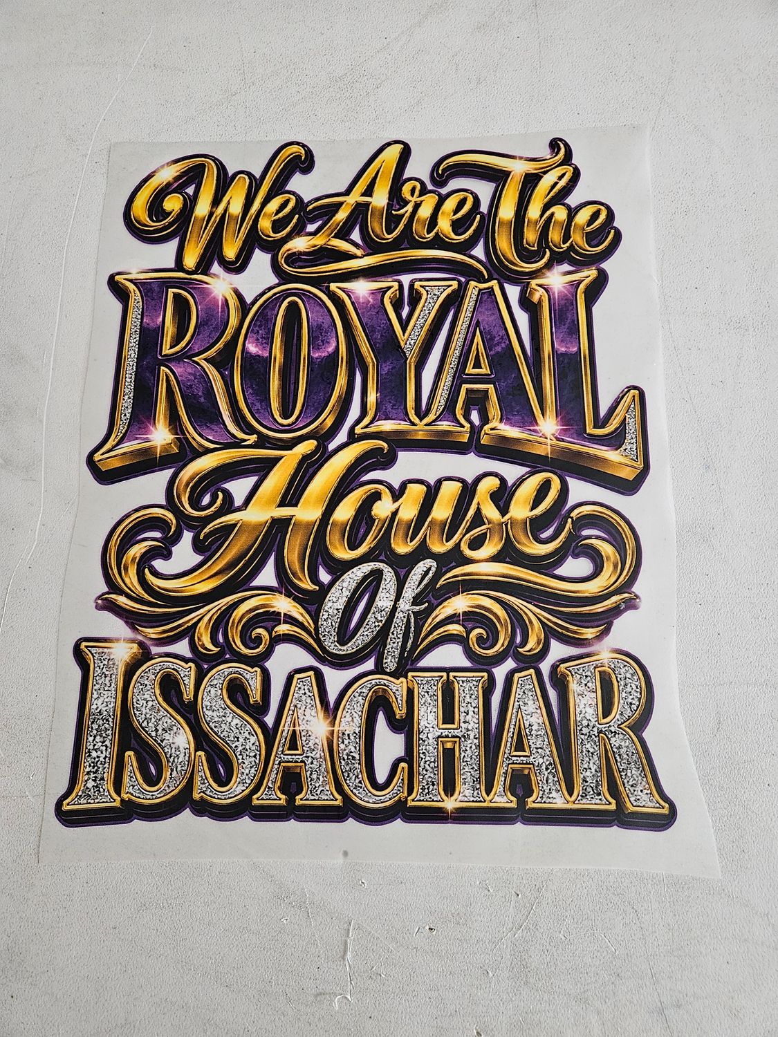 We Are the Royal House of Issachar Iron on Patch 11x14 Inches