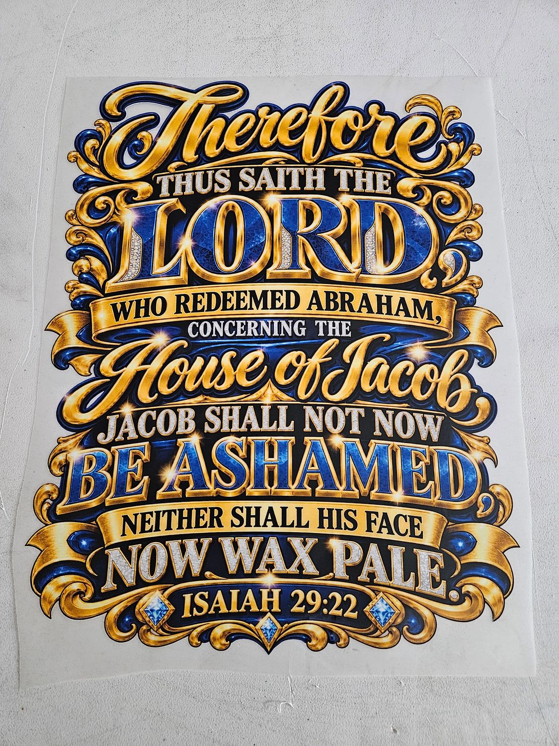 We Are the Royal House of Issachar Iron on Patch 11x14 Inches