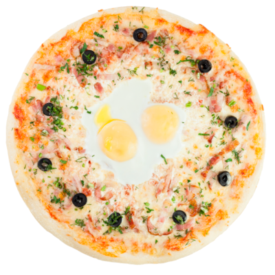 Пицца «Карбонара с яйцом»