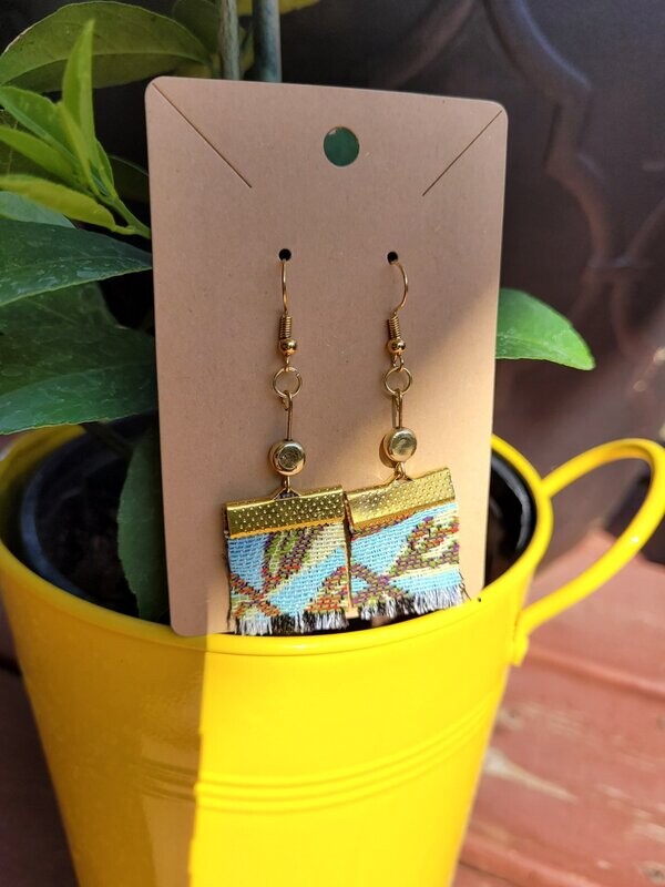 Fringed Fabric Earrings