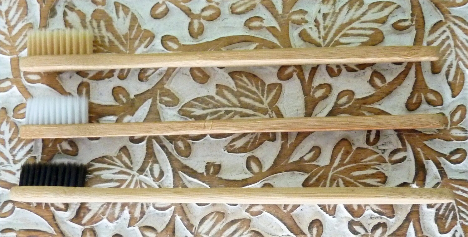 Bamboe tandenborstel witte borstel