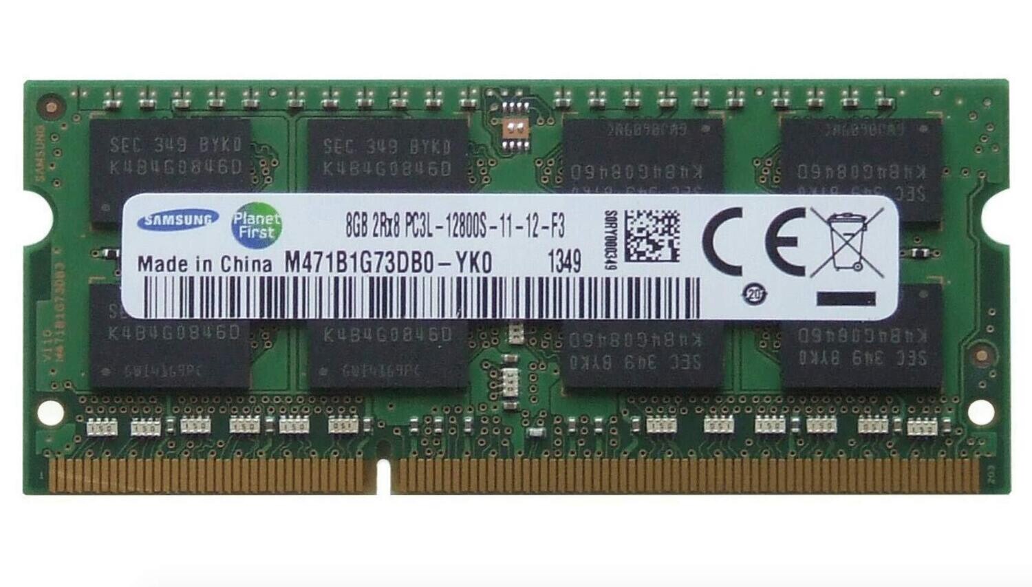 Laptop Ram 8 GB DDR3 PC3L Pass 12800S , 1600 MHz