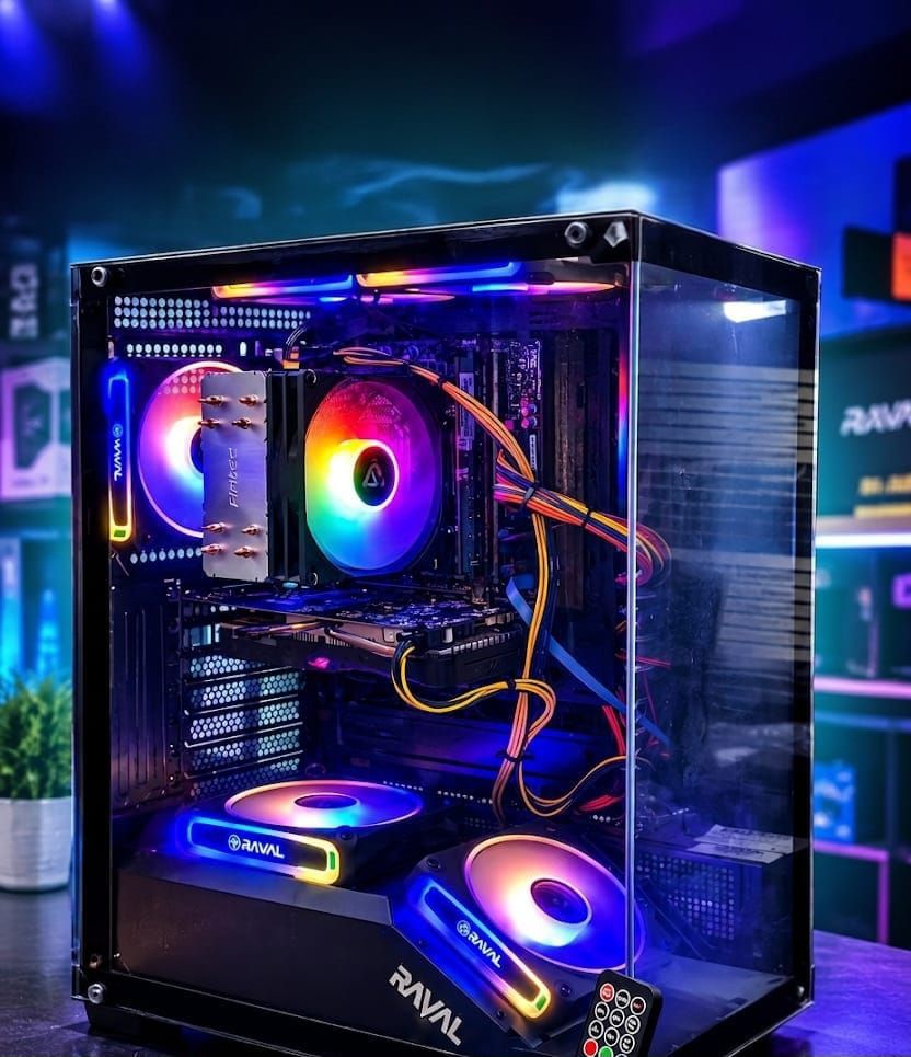Gaming PC Mid Tower - Core i3-10100F - Ram 8 - SSD 128 - HDD 500 - AMD RX 570 -4GB GDDR5