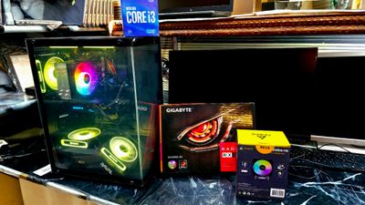 تجميعة كمبيوتر  Gaming PC bundle - Core i3-10100F - Ram 8 - SSD 128 - HDD 500 - AMD RX 570 -4GB GDDR5