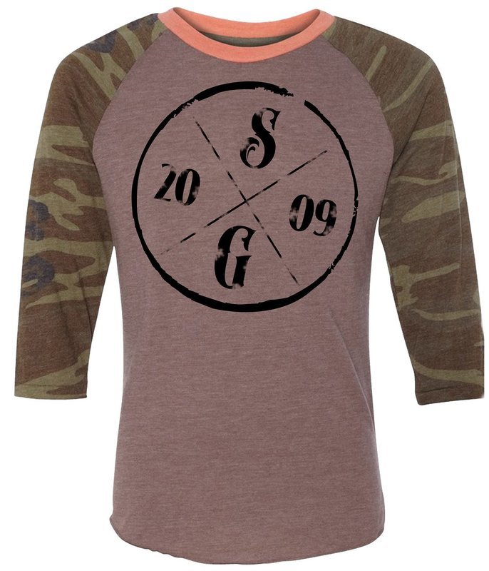 D - Camo 3/4 Sleeve Raglan Sleeve