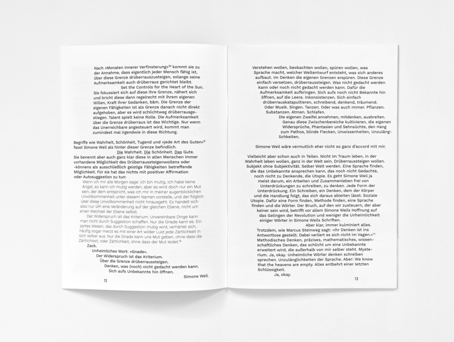Simone Weil Fanboi Text