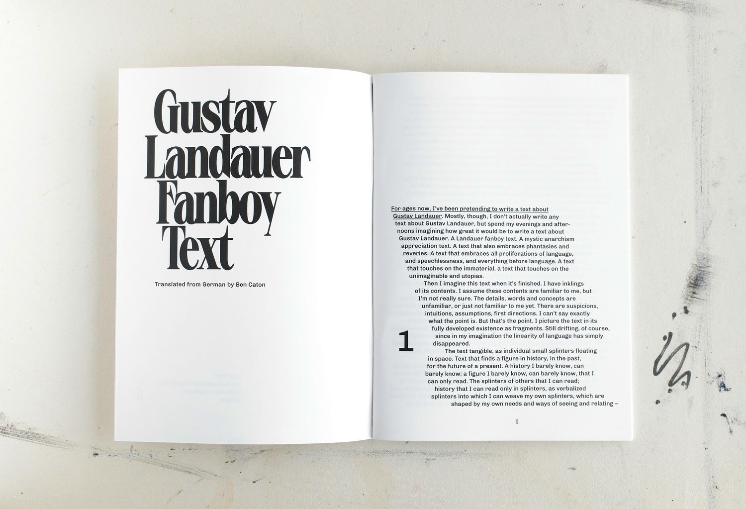 Gustav Landauer Fanboy Text (English version)