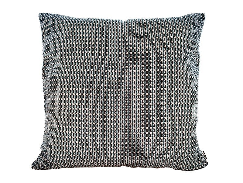 Woven cushion ABILITY (dark blue, turquoise, beige)