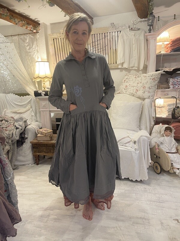 Ewa i Walla AW23 Kleid Paola grau