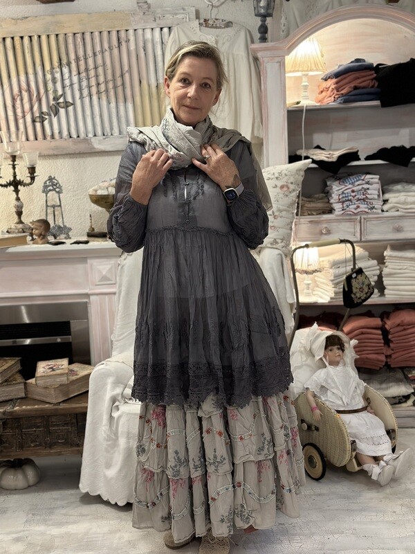 Ewa i Walla AW23 Kleid/Tunika Vanessa 44946 Organza grau
