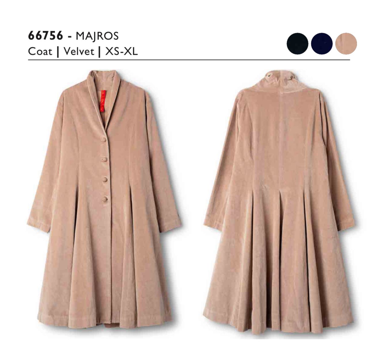 Ewa i Walla Mantel taupe Majros AW24 66756
