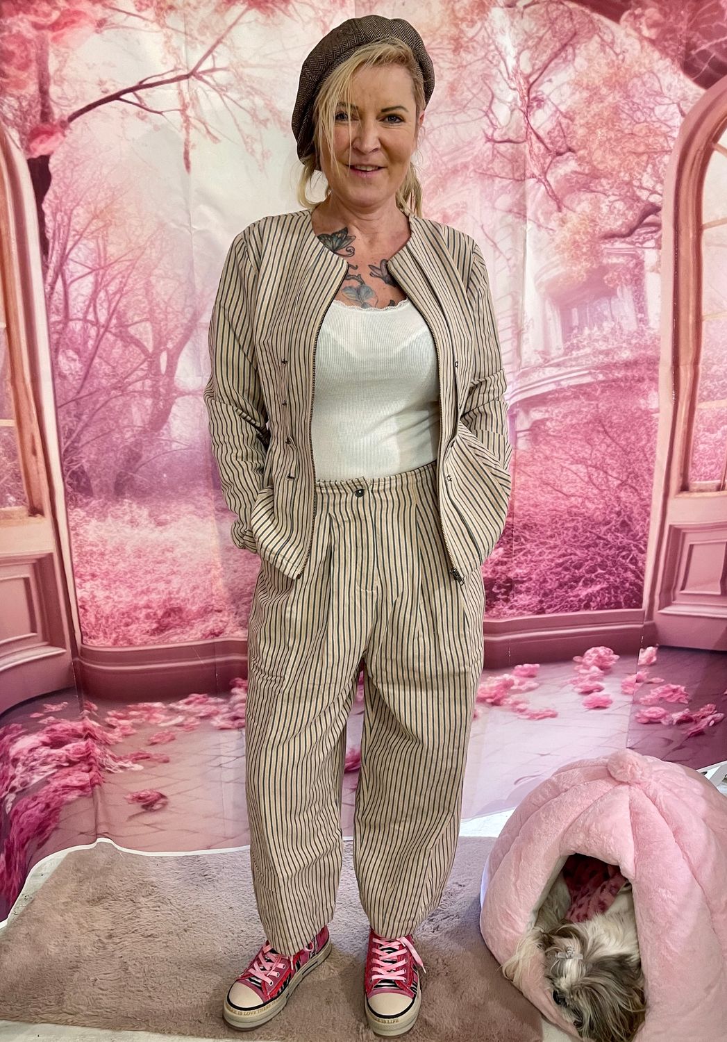 Ewa i Walla SS25 Jacke Teri 66766 striped twill