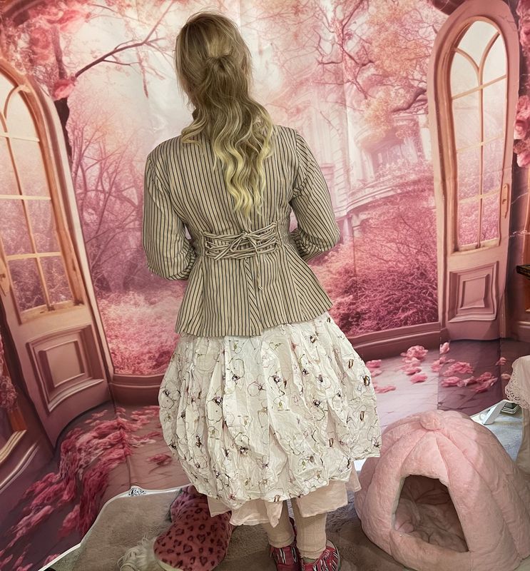 Ewa i Walla SS25 Rock Vibeke 22261 Flower Cotton leichter Ballonrock