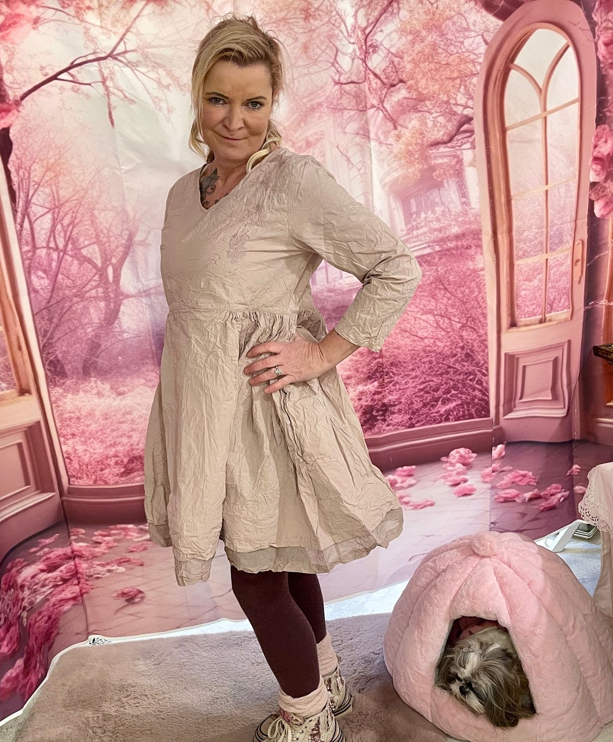 Ewa i Walla SS25 Tunika Madicken Pale mauve Baumwolle