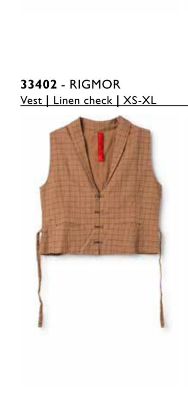 Ewa i Walla Weste in bordeaux!!!! kariert AW25 Rigmor 33402