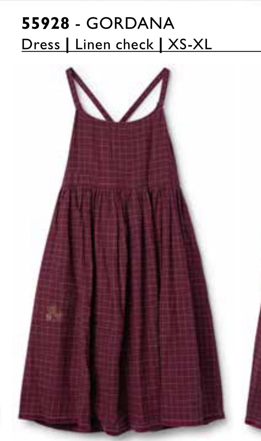 Ewa i Walla Schürzen Kleid AW25 Gordana Linen check