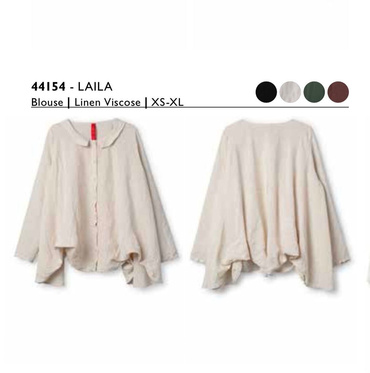 Ewa i Walla Bluse AW25 Laila 44154 Leinen Viskose