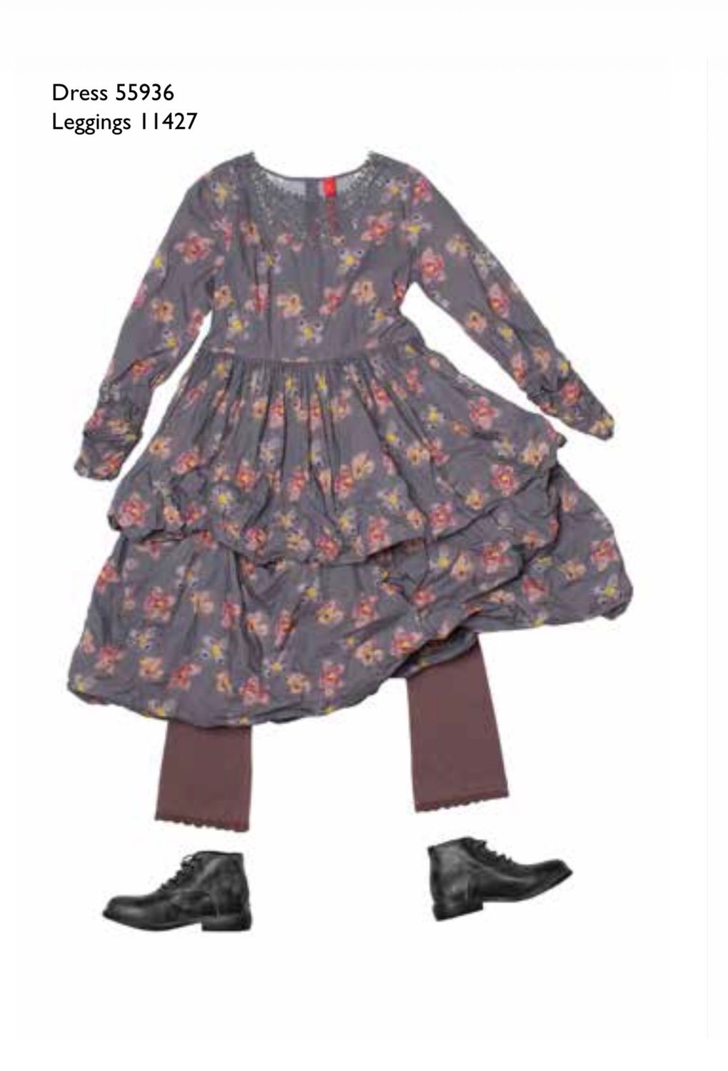 Ewa i Walla Kleid AW25 Fatima 55936 flower cotton