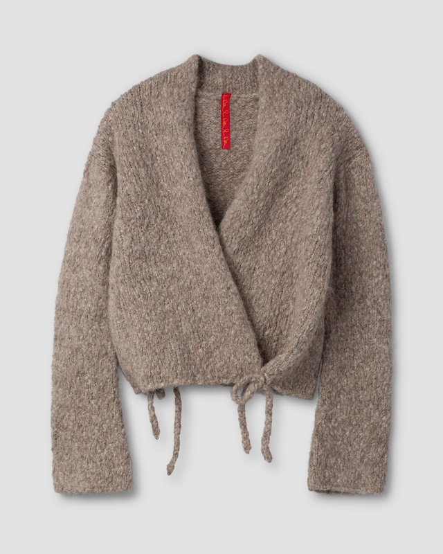 Ewa i Walla AW26 Cardigan 44232 Calla in Sand