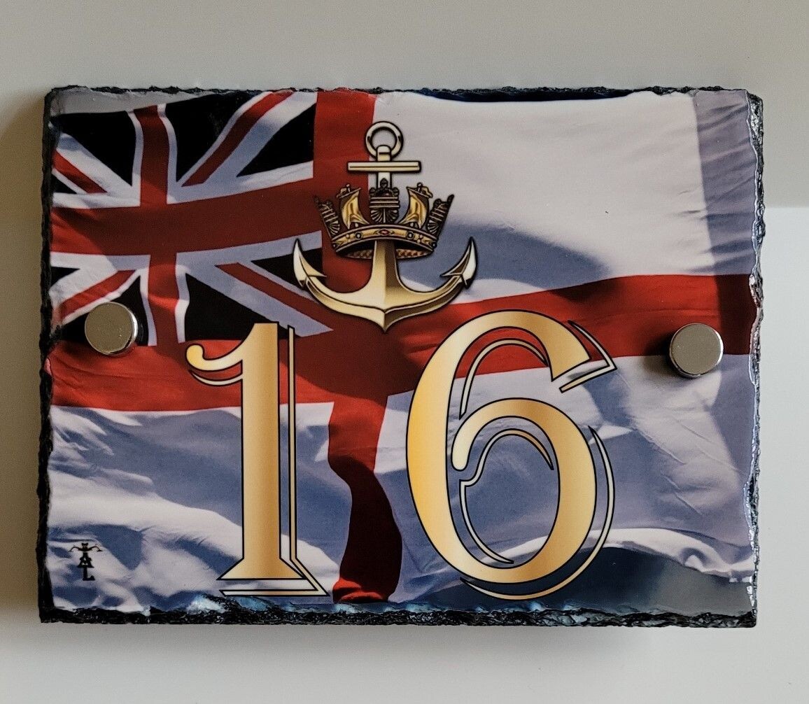 ENSIGN HOUSE NUMBER with Crown and Anchor