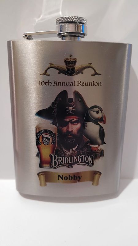 BIBS 10th Reunion Pirate HIP FLASK