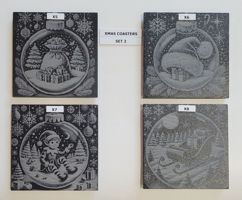 SET2 Xmas  Coasters