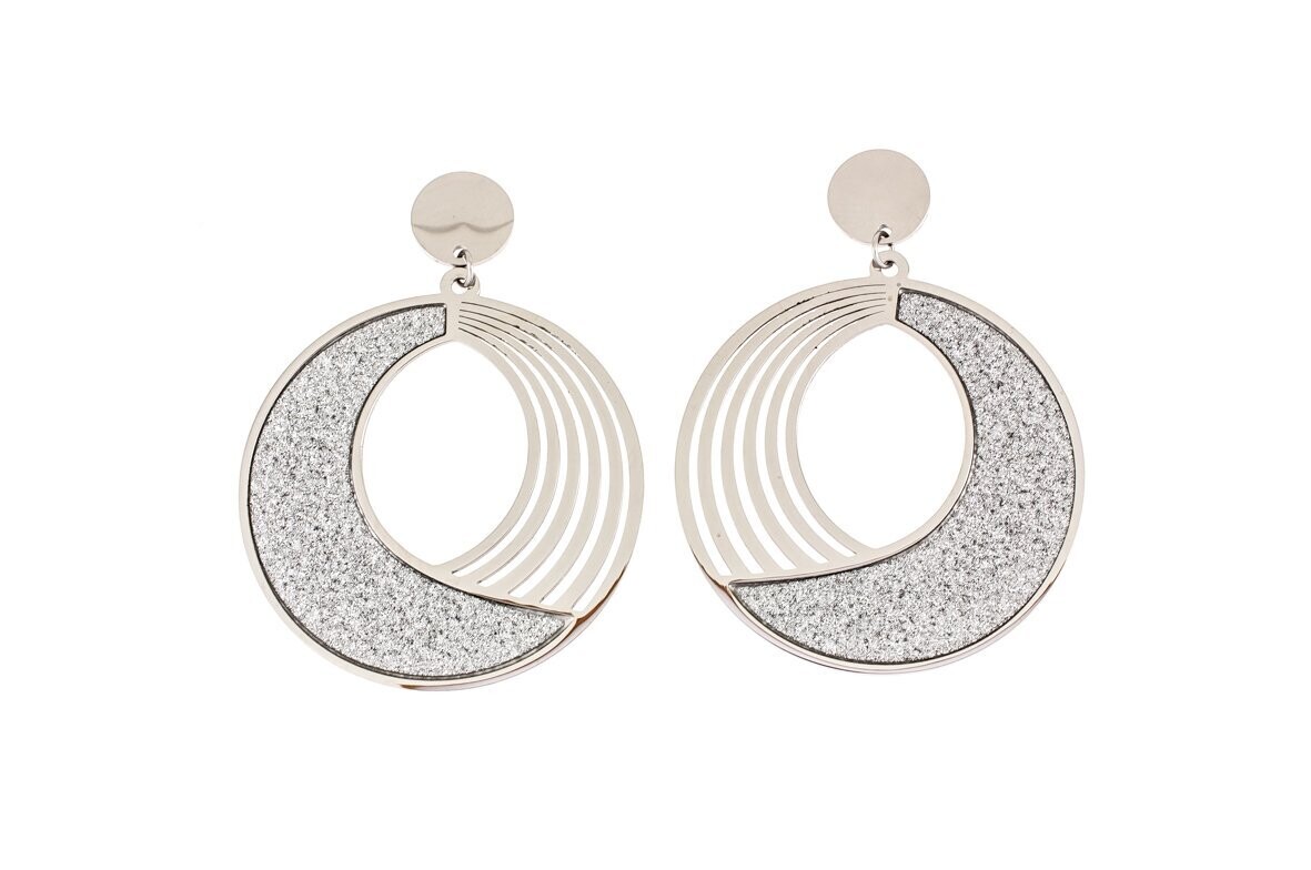 Edelstaal oorbellen met glitter JACKIE