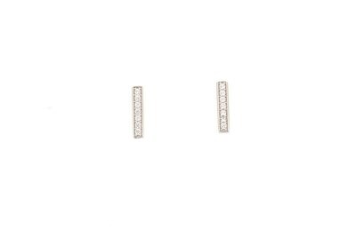 Zilver oorbellen met steentjes JANNE
