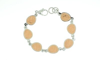 Edelstaal armband deels verguld met rosé goud CHRISTINE Edelstaal armband deels verguld met rosé goud CHRISTINE