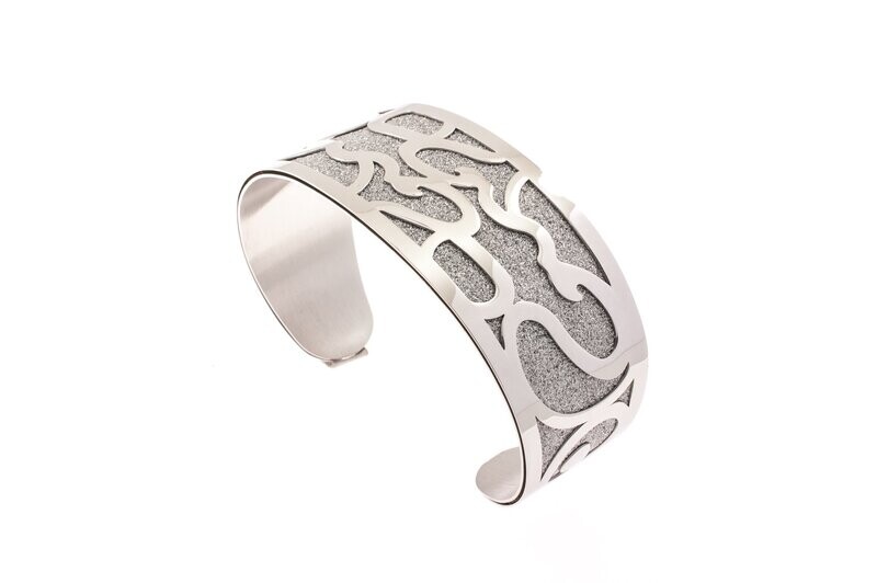 Edelstaal bangle met glitter ELISA