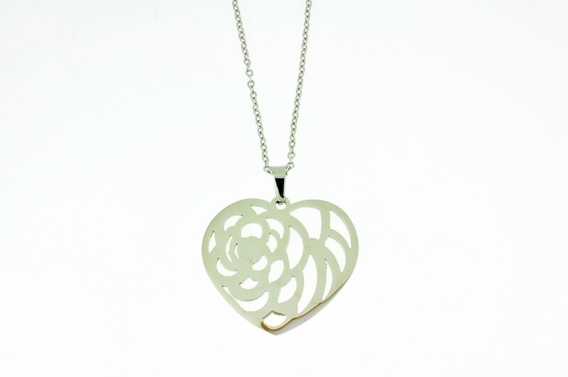 Edelstaal hanger met ketting model LARA Edelstaal hanger met ketting model LARA