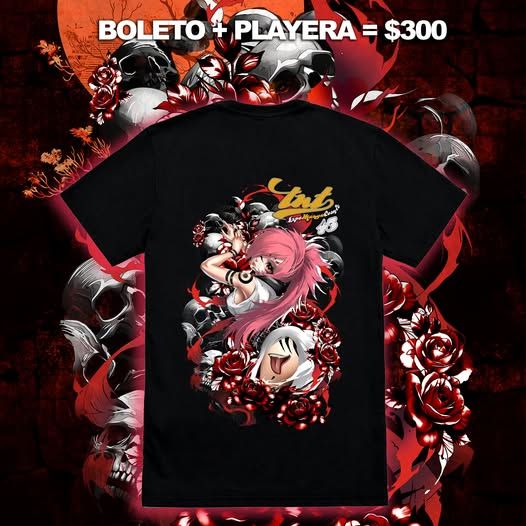 Boleto personal con playera talla extragrande