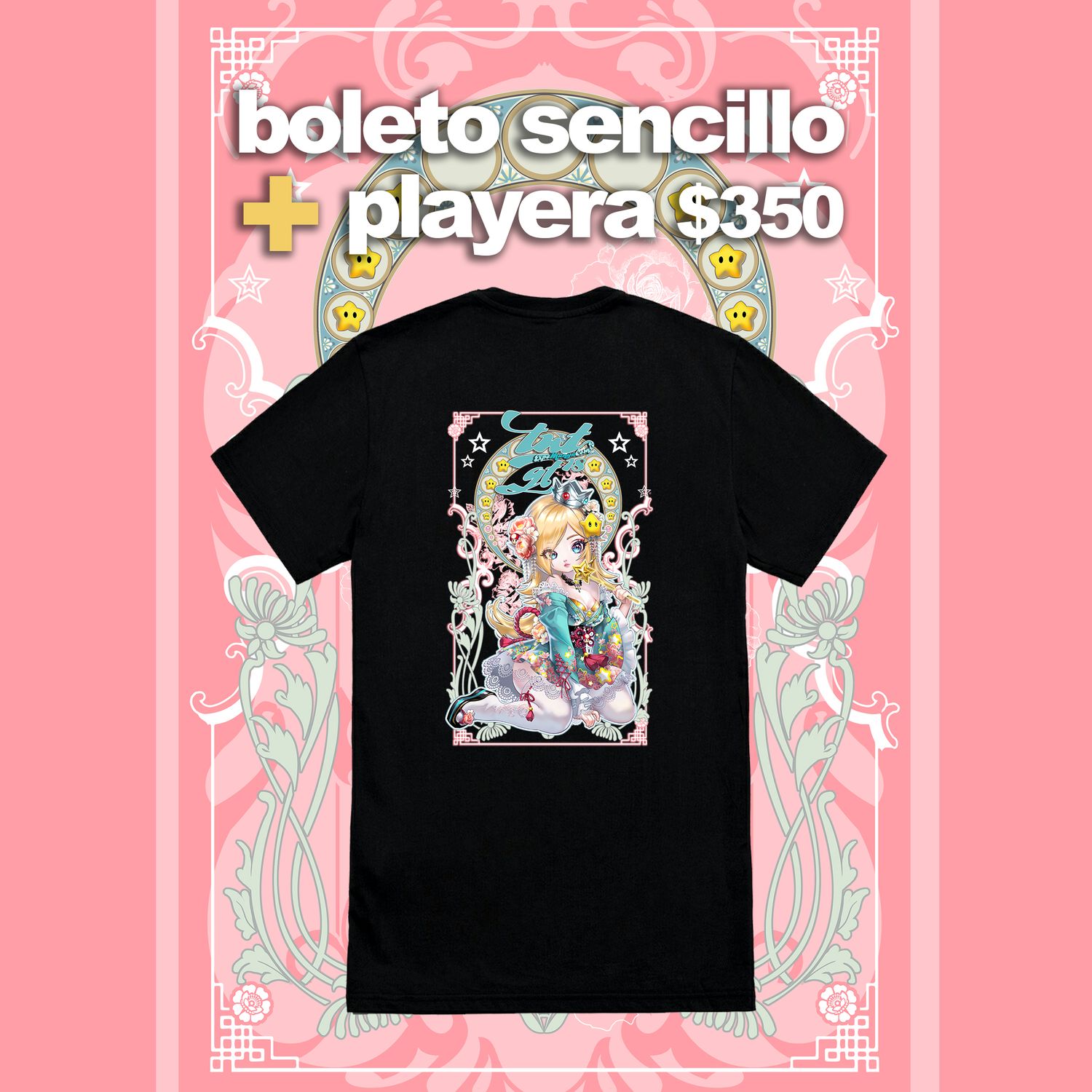 Playera extragrande y boleto personal tntgt18