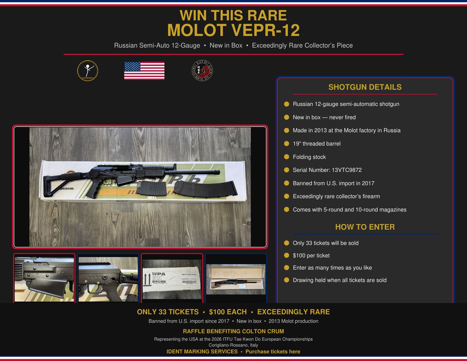 Molot VEPR-12 shotgun Raffle