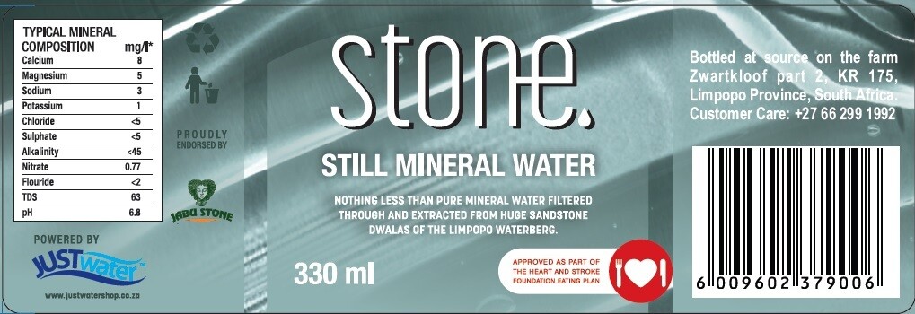 Label Stone Still Mineral Water 330ml