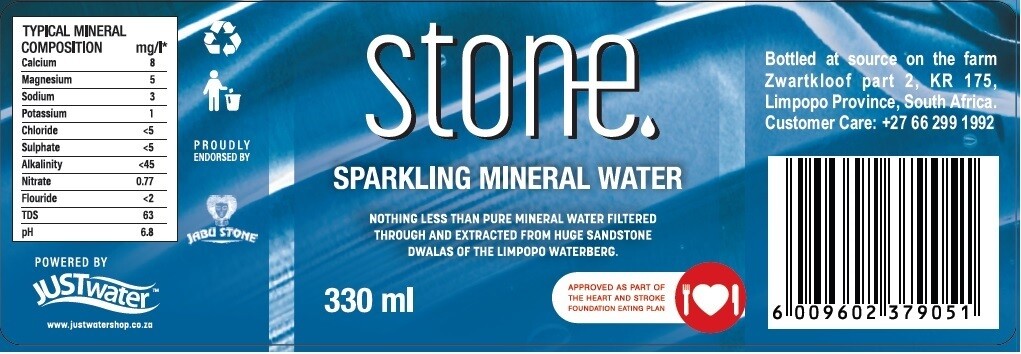 Label Stone Carbonated Mineral Water 330ml