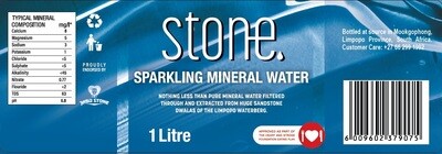 Label Stone Carbonated Mineral Water 1000ml